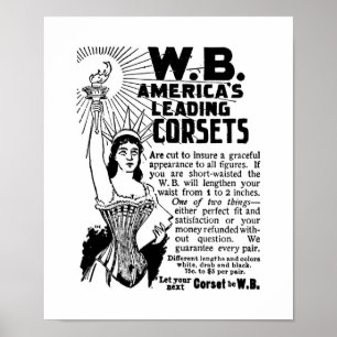 Plakat Korsetts The Ladies World Januar 1896