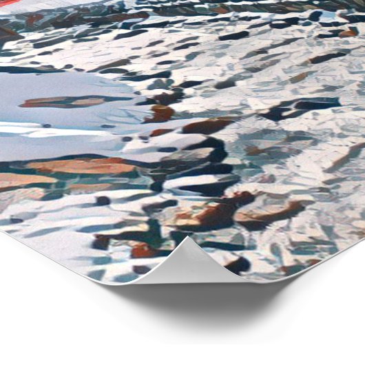 Plakat La Clusaz Skistation (Ecke)