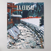 Plakat La Clusaz Skistation (Vorne)