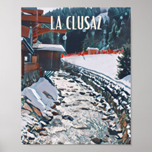 Plakat La Clusaz Skistation