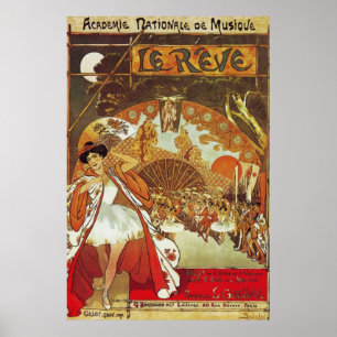 Plakat Le Reve Opern-6 x 24 des 19. Jahrhunderts