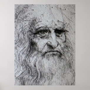 Plakat - Leonardo da Vinci-Selbstporträt