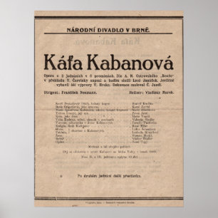 Plakat - Leoš Janáček Opern Káťa Kabanová
