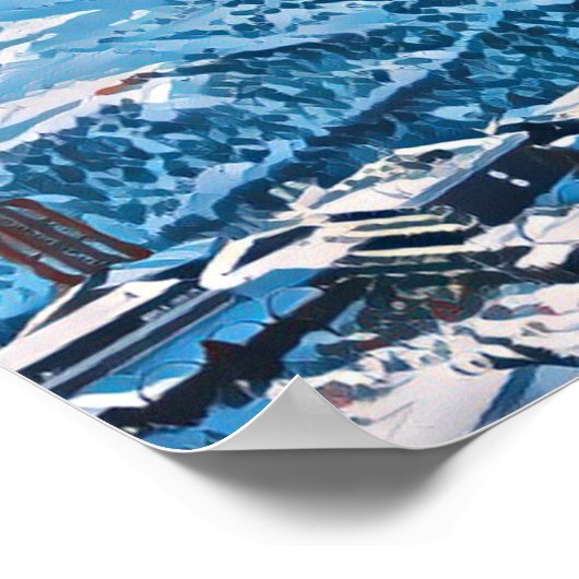 Plakat Les Menuires Skistation (Ecke)