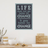 Plakat "LIFE CHANGE" (Küche)