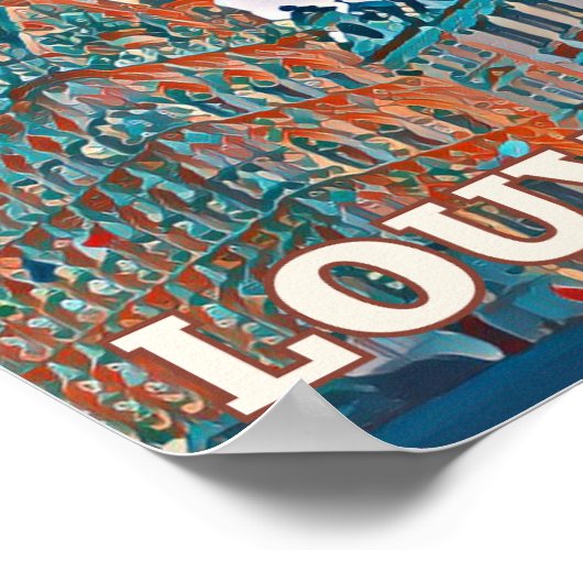 Plakat Louvain Belgien Foto Vintage (Ecke)