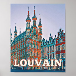 Plakat Louvain Belgien Foto Vintage