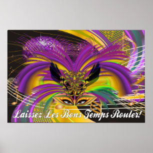 Plakat-Mardi Gras Maske die Königin II Poster
