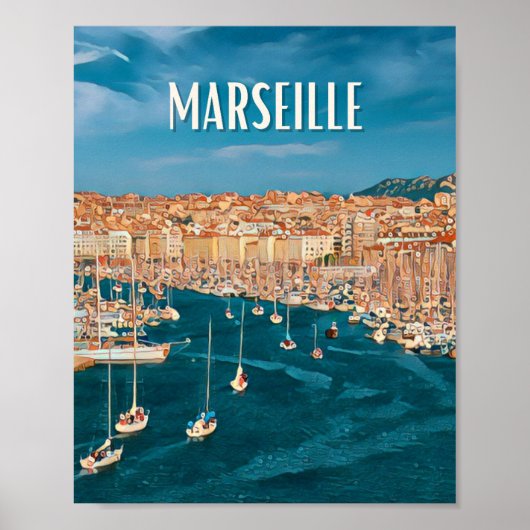 Plakat Marseille Foto Vintage (Vorne)