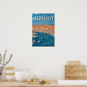 Plakat Marseille Foto Vintage (Küche)