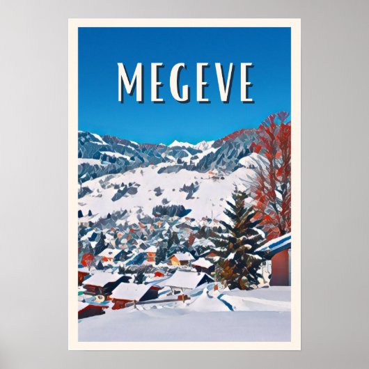 Plakat Megève Skistation (Vorne)