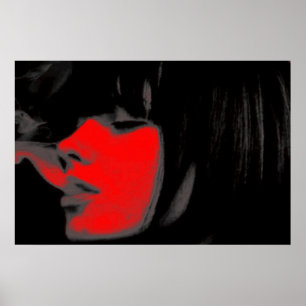 Plakat mit cooler Mädchen-Druck-Version zwei