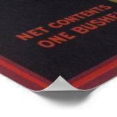 Plakat mit Cooler Vintager Fruchtkiste-Beschriftun (Ecke)