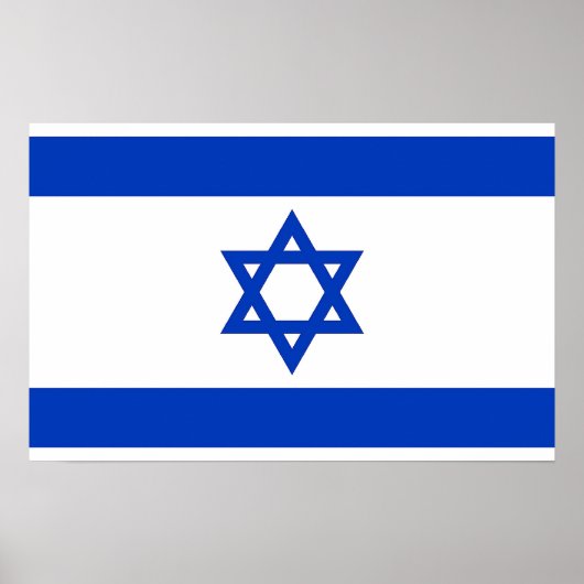 Plakat mit der Flagge Israels (Vorne)