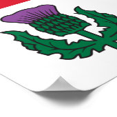 Plakat mit der Flagge von Montreal, Kanada (Ecke)
