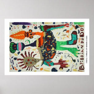 Plakat mit dreifacher Drohung