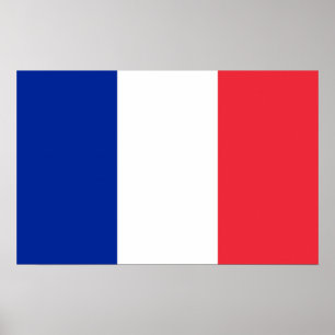 Plakat mit Flagge von Frankreich