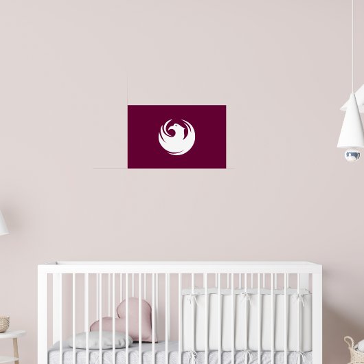 Plakat mit Flagge von Phoenix, Arizona (Kinderzimmer 2)
