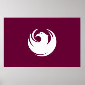 Plakat mit Flagge von Phoenix, Arizona (Vorne)