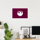 Plakat mit Flagge von Phoenix, Arizona (Heimbüro)