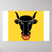 Plakat mit Flagge von Uri, Schweiz (Vorne)