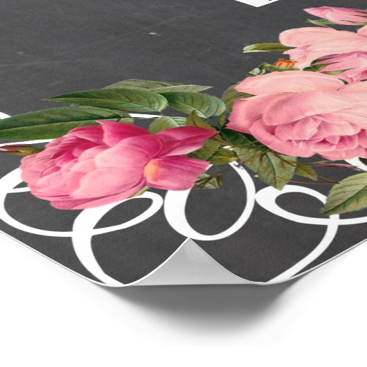 Plakat mit Tafel, Hochzeitstipendium (Ecke)