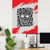 Plakat mit Totenkopf-Design (Heimbüro)