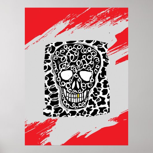 Plakat mit Totenkopf-Design (Vorne)