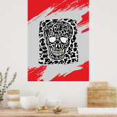 Plakat mit Totenkopf-Design (Küche)
