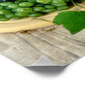Plakat mit Trauben und Wein (Ecke)