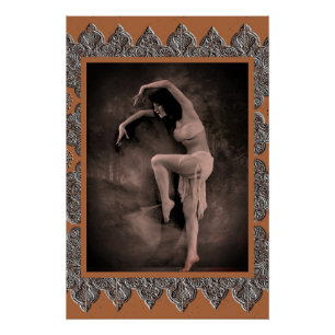 Plakat mit Vintage-Tänzerin Kyra Poster