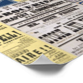 Plakat mit Vintage-Werbung oder für Decoupage (Ecke)