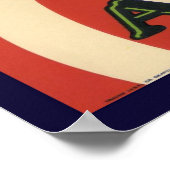 Plakat mit Vintager Kartonetikettierung für Äpfel (Ecke)