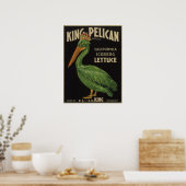 Plakat mit Vintager Kratetikettierung (Küche)