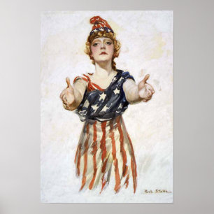 Plakat mit Vorlage ist Patriot-Entwurf