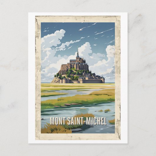 Plakat Mont Saint-Michel - Frankreich Postkarte (Vorderseite)