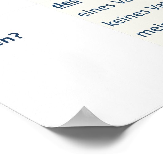 Plakat - Nomendeklinik (N-A-D-G/m-f-n-pl) (Ecke)