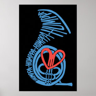 Plakat oder Druck Humppa Liebe-Blue2