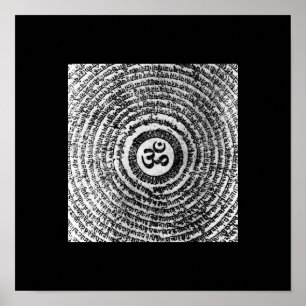 Plakat, OM Mani padme Summen, Indien, namaste Poster