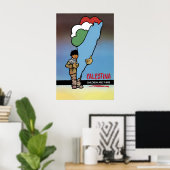 Plakat Palästina - Kinder sind dort (Heimbüro)