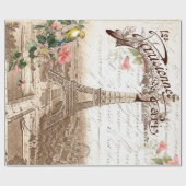 Plakat Paris im Frühjahr 60lb Decoupage Geschenkpapier (Flach)