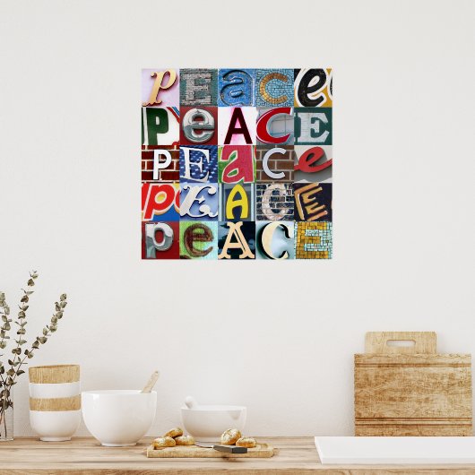 Plakat "PEACE Signs" (Küche)