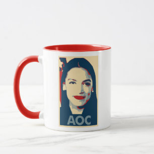 Plakat-politische Parodie Alexandrias Ocasio Tasse