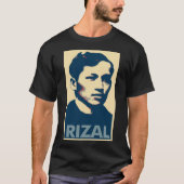 Plakat-politische Parodie Jose Rizal T-Shirt (Vorderseite)