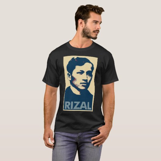 Plakat-politische Parodie Jose Rizal T-Shirt (Vorne ganz)