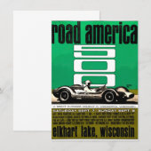 Plakat, Race Amerika 500, Elkhart Lake, Einladung (Vorne/Hinten)