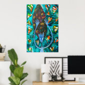 Plakat "Regen Liebe" (Heimbüro)