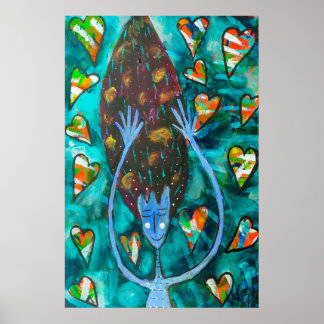 Plakat "Regen Liebe"