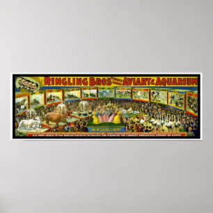 Plakat Ringling Brothers Circus "Aviary Aquarium"