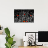 Plakat - Rote Einsamkeit Mohn (Heimbüro)